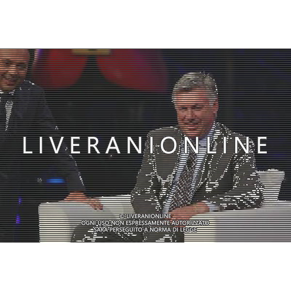 TRASMISSIONE TV: \' CHIAMBRETTI NIGHT\' NELLA FOTO: CARLO ANCELOTTI STUDI MEDIASET - COLOGNO MONZESE © ANTONIO SORANO - AG. ALDO LIVERANI SAS