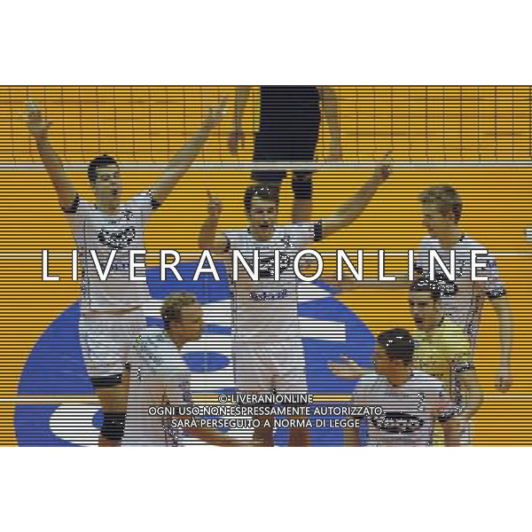 Lega Volley Serie A1 TIM Maschile 2009/2010 4¡Giornata Forl“ - 10.10.2009 Yoga Forl“-Aran Cucine Abruzzo Pineto Nella Foto:MARIC GORAN-LOGLISCI MARCO-CARROLL PAUL /Ph.Vitez-Ag. Aldo Liverani