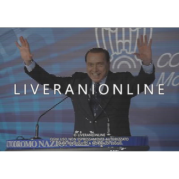 MONZA 12/10/2009 AUTODROMO DI MONZA SILVIO BERLUSCONI INCONTRA GLI INDUSTRIALI DELLA BRIANZA NELLA FOTO SILVIO BERLUSCONI FOTO ROMANO/AG ALDO LIVERANI