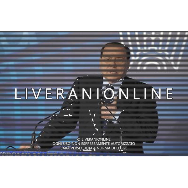MONZA 12/10/2009 AUTODROMO DI MONZA SILVIO BERLUSCONI INCONTRA GLI INDUSTRIALI DELLA BRIANZA NELLA FOTO SILVIO BERLUSCONI FOTO ROMANO/AG ALDO LIVERANI