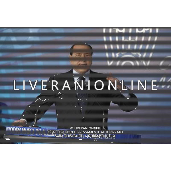 MONZA 12/10/2009 AUTODROMO DI MONZA SILVIO BERLUSCONI INCONTRA GLI INDUSTRIALI DELLA BRIANZA NELLA FOTO SILVIO BERLUSCONI FOTO ROMANO/AG ALDO LIVERANI