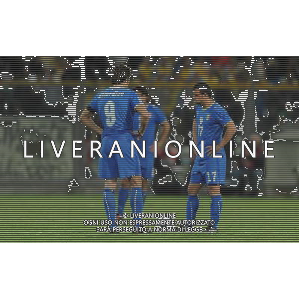 Qualificazioni ai Campionati Mondiali Sud Africa 2010 Gruppo 8 Parma - 14.10.2009 Italia-Cipro Nella Foto:DELUSIONE GILARDINO E DI NATALE /Ph.Vitez-Ag. Aldo Liverani