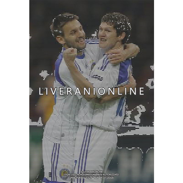 Champions League 2009/2010 Gruppo F Milano - 20.10.2009 FC Inter-FC Dinamo Kiev Nella Foto:esultanza mikhalik marco luzzani-Ag. Aldo Liverani