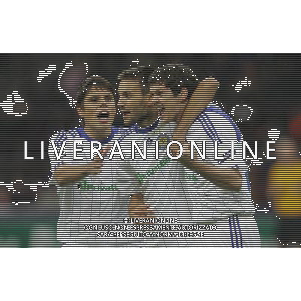 Champions League 2009/2010 Gruppo F Milano - 20.10.2009 FC Inter-FC Dinamo Kiev Nella Foto:esultanza mikhalik marco luzzani-Ag. Aldo Liverani