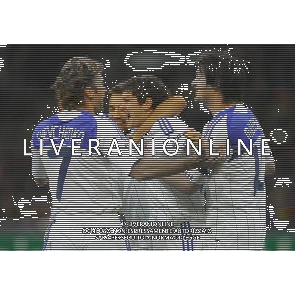 Champions League 2009/2010 Gruppo F Milano - 20.10.2009 FC Inter-FC Dinamo Kiev Nella Foto:esultanza mikhalik marco luzzani-Ag. Aldo Liverani