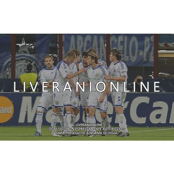 Champions League 2009/2010 Gruppo F Milano - 20.10.2009 FC Inter-FC Dinamo Kiev Nella Foto:ESULTANZA DINAMO /Ph.Vitez-Ag. Aldo Liverani