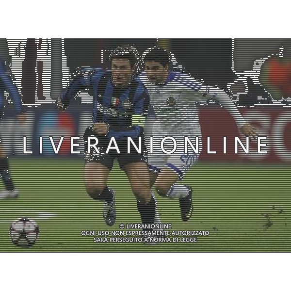 Milano 2-10-2009 Champions League 2009/10 Inter-Dianamo Kiev 2:2 nella foto javier zanetti e gerson magrao ph marco luzzani/ag aldo liverani s.a.s.