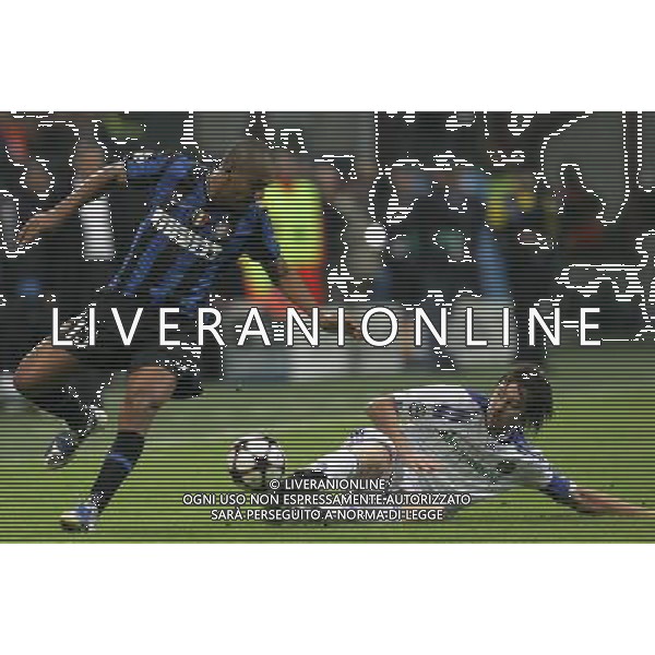 Milano 2-10-2009 Champions League 2009/10 Inter-Dianamo Kiev 2:2 nella foto maicon e artem milevskiy ph marco luzzani/ag aldo liverani s.a.s.