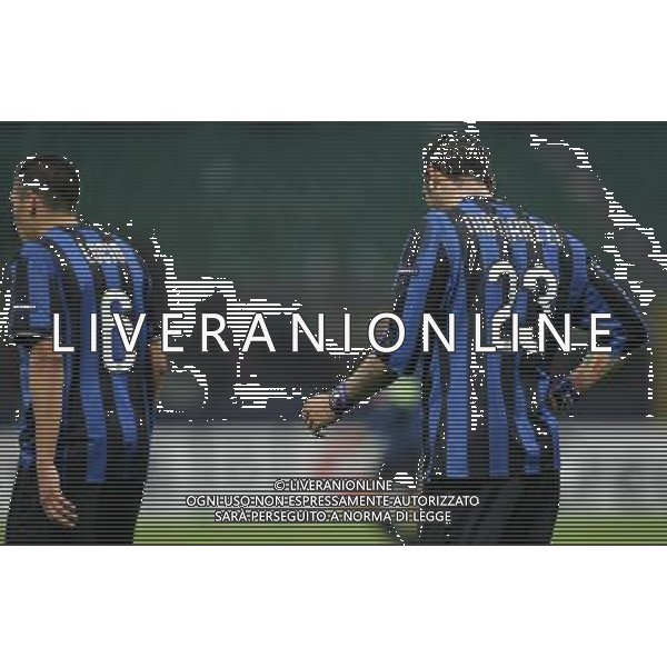 Champions League 2009/2010 Gruppo F Milano - 20.10.2009 FC Inter-FC Dinamo Kiev Nella Foto:materazzi e lucio marco luzzani-Ag. Aldo Liverani
