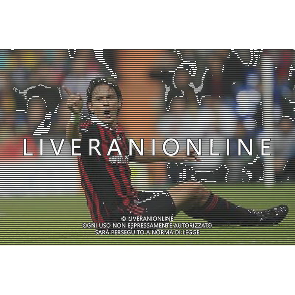 Real Madrid vs Milan AC Champions League 21/10/2009 nella foto Filippo Inzaghi a terra Photo: Cebolla / Cid-Fuentes / Alfaqui/Agenzia Aldo Liverani Sas - ITALY ONLY -