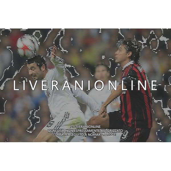 Real Madrid vs Milan AC Champions League 21/10/2009 nella foto Raul Albiol e alexandre Pato Photo: Cebolla / Cid-Fuentes / Alfaqui/Agenzia Aldo Liverani Sas - ITALY ONLY -