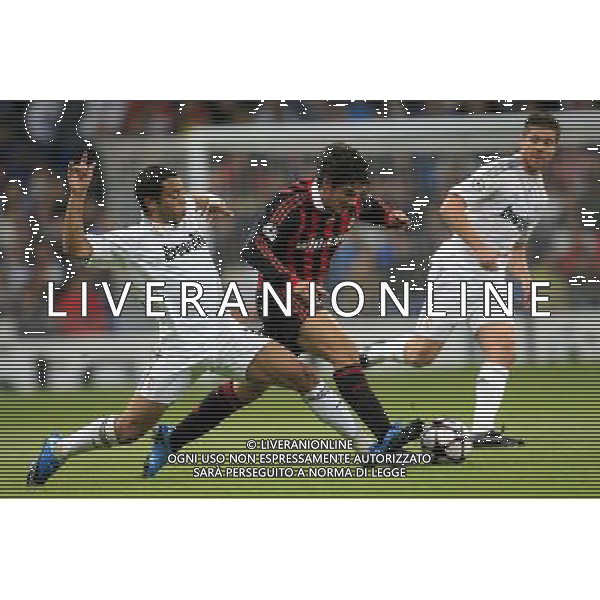 Real Madrid vs Milan AC Champions League 21/10/2009 nella foto alexandre Pato e Marcelo Photo: Cebolla / Cid-Fuentes / Alfaqui/Agenzia Aldo Liverani Sas - ITALY ONLY -