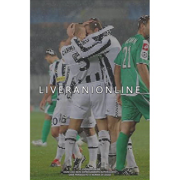 21-10-2009 Torino Sport-Calcio Juventus Maccabi Haifa Champions League 2009/2010 Nella foto: Esultanza della juventus dopo il gol di Chiellini AG ALDO LIVERANI 