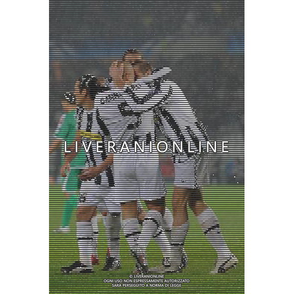 21-10-2009 Torino Sport-Calcio Juventus Maccabi Haifa Champions League 2009/2010 Nella foto: Esultanza della juventus dopo il gol di Chiellini AG ALDO LIVERANI 
