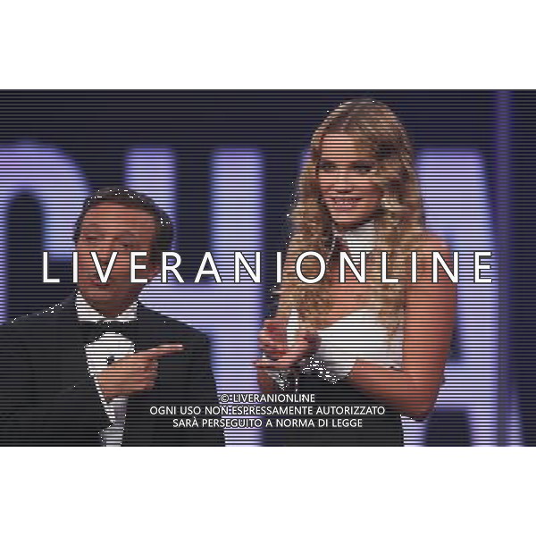 TRASMISSIONE TV: \' CHIAMBRETTI NIGHT\' NELLA FOTO:PIERO CHIAMBRETTI - FIAMMETTA CICOGNA © ANTONIO SORANO - AG. ALDO LIVERANI SAS