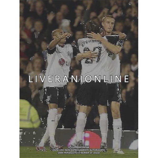 Fulham\'s Brede Hangeland celebrates his goal : Fulham v Roma for Uefa Europa League - Venue: Craven Cottage on 22/10/2008. Picture By Marcello Pozzetti ©IPS Photo Agency/Agenzia Aldo Liverani Sas - ITALY ONLY -