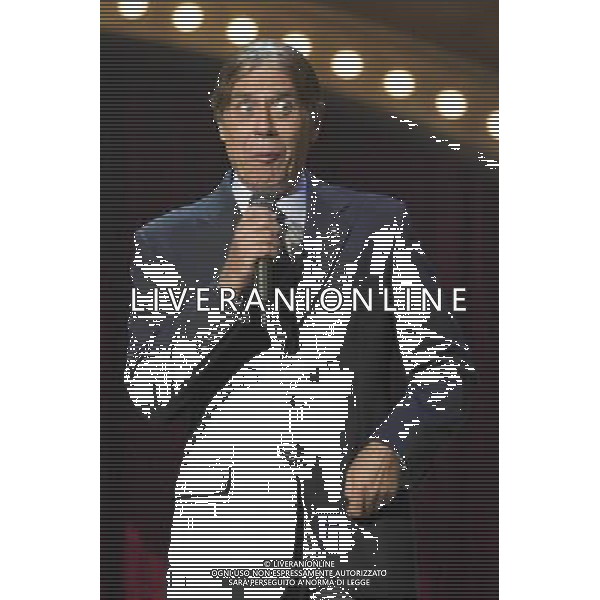 TRASMISSIONE TELEVISIVA\'IL TEO-SONO TORNATO NORMALE\' NELLA FOTO TEO TEOCOLI IMITA CESARE MALDINI AG ALDO LIVERANI