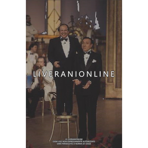 TRASMISSIONE TELEVISIVA\'PAPAVERI E PAPERE\' NELLA FOTO PIPPO BAUDO-GIANCARLO MAGALLI AG ALDO LIVERANI