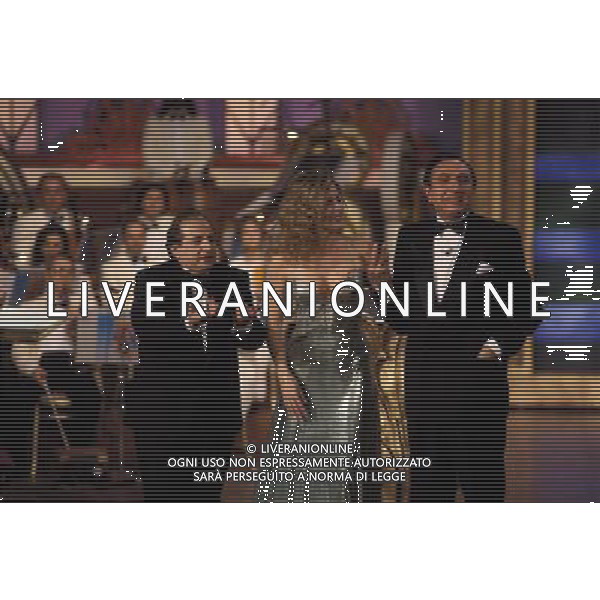 TRASMISSIONE TELEVISIVA\'PAPAVERI E PAPERE\' NELLA FOTO PIPPO BAUDO-GIANCARLO MAGALLI-ALBA PARIETTI AG ALDO LIVERANI