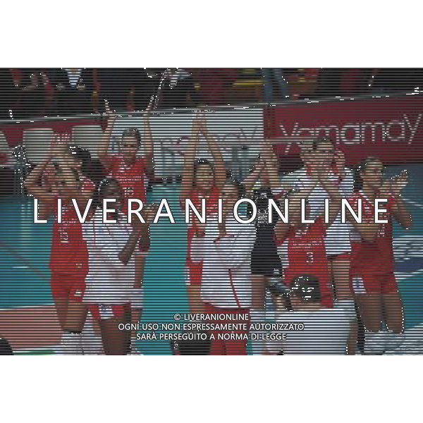 Findomestic Volley Cup - Campionato Pallavolo Serie A1 Femminile Busto Arsizio (VA) 25-10-2009 Yamamay Busto Arsizio - Zoppas Industries Conegliano Veneto nella foto: festa Yamamay alla fine foto Garavaglia - ag. Aldo Liverani sas