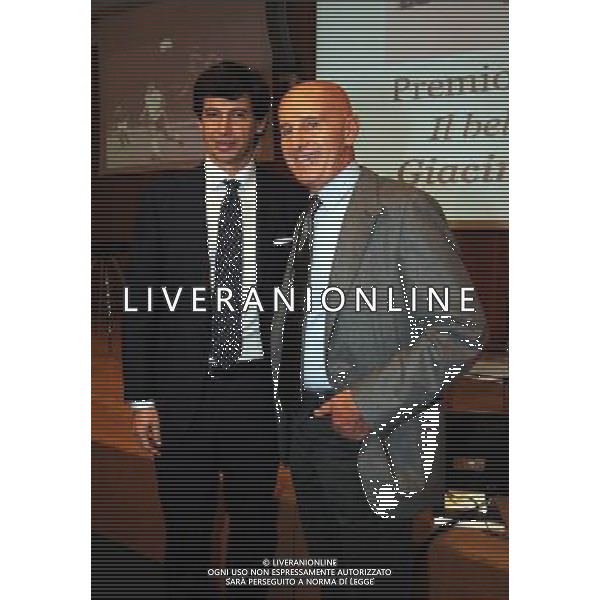 MILANO 26/10/2009 SALA BUZZATI CORRIERE DELLA SERA VIA BALZAN, 3 PREMIO GIACINTO FACCHETTI A CESARE PRANDELL NELLA FOTO DEMETRIO ALBERTINI ED ARRIGO SACCHI FOTO ROMANO/AG ALDO LIVERANI