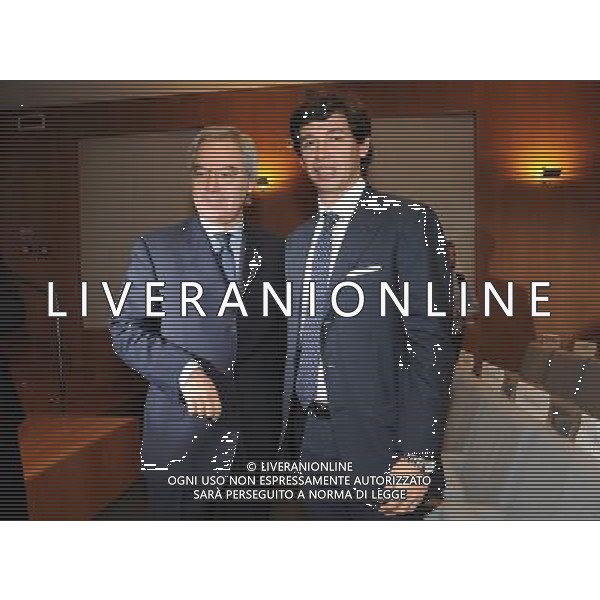 MILANO 26/10/2009 SALA BUZZATI CORRIERE DELLA SERA VIA BALZAN, 3 PREMIO GIACINTO FACCHETTI A CESARE PRANDELL NELLA FOTO MAURIZIO BERETTA E DEMETRIO ALBERTINI FOTO ROMANO/AG ALDO LIVERANI