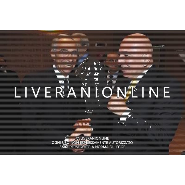 MILANO 26/10/2009 SALA BUZZATI CORRIERE DELLA SERA VIA BALZAN, 3 PREMIO GIACINTO FACCHETTI A CESARE PRANDELL NELLA FOTO FRANCO CARRARO ED ADRIANO GALLIANI FOTO ROMANO/AG ALDO LIVERANI