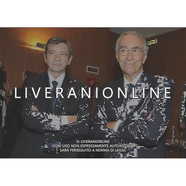 MILANO 26/10/2009 SALA BUZZATI CORRIERE DELLA SERA VIA BALZAN, 3 PREMIO GIACINTO FACCHETTI A CESARE PRANDELL NELLA FOTO FRANCO CARRARO E CARLO VERDELLI FOTO ROMANO/AG ALDO LIVERANI