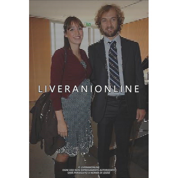 MILANO 26/10/2009 SALA BUZZATI CORRIERE DELLA SERA VIA BALZAN, 3 PREMIO GIACINTO FACCHETTI A CESARE PRANDELL NELLA FOTO GIANFELICE FACCHETTI CON ALICE FOTO ROMANO/AG ALDO LIVERANI