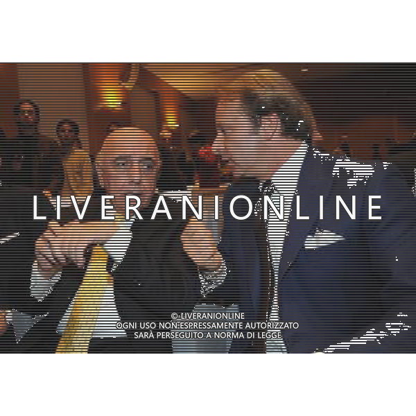 MILANO 26/10/2009 SALA BUZZATI CORRIERE DELLA SERA VIA BALZAN, 3 PREMIO GIACINTO FACCHETTI A CESARE PRANDELL NELLA FOTO ADRIANO GALLIANI ED ANDREA DELLA VALLE FOTO ROMANO/AG ALDO LIVERANI