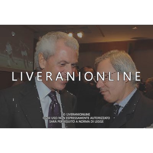 MILANO 26/10/2009 SALA BUZZATI CORRIERE DELLA SERA VIA BALZAN, 3 PREMIO GIACINTO FACCHETTI A CESARE PRANDELL NELLA FOTO MARCO TRONCHETTI PROVERA E MAURIZIO BERETTA FOTO ROMANO/AG ALDO LIVERANI