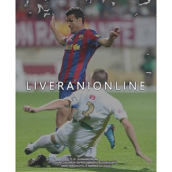 LEON, Spain (28/10/09).- Spanish King\'s Cup Cultural Leonesa vs Barcelona. Pictured: Pedro Rodriguez. © MAA / ALFAQUI - Ag. Aldo Liverani sas ITALY ONLY CALCIO - COPPA DEL RE SPAGNA: PARTITA CULTURAL LEONESA vs BARCELLONA