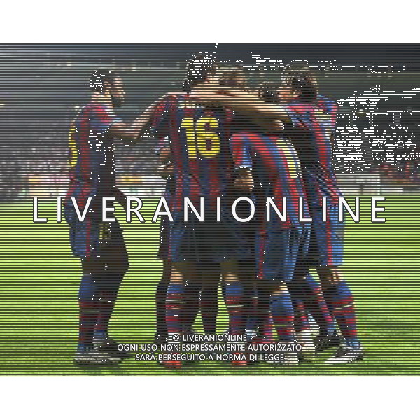 LEON, Spain (28/10/09).- Spanish King\'s Cup Cultural Leonesa vs Barcelona. Pictured: Pedro Rodriguez goal. © MAA / ALFAQUI - Ag. Aldo Liverani sas ITALY ONLY CALCIO - COPPA DEL RE SPAGNA: PARTITA CULTURAL LEONESA vs BARCELLONA