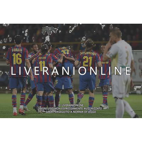 LEON, Spain (28/10/09).- Spanish King\'s Cup Cultural Leonesa vs Barcelona. Pictured: Pedro Rodriguez goal. © MAA / ALFAQUI - Ag. Aldo Liverani sas ITALY ONLY CALCIO - COPPA DEL RE SPAGNA: PARTITA CULTURAL LEONESA vs BARCELLONA