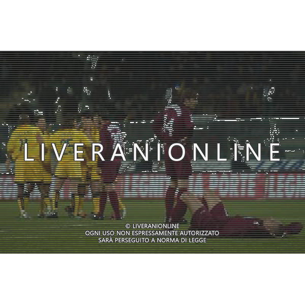 REGGIO CALABRIA 17/12/2003 REGGINA-INTER TIM CUP COPPA ITALIA NELLA FOTO DELUSIONE DEI GIOCATORI DELLA REGGINA DOPO IL PAREGGIO DEL GOL DI CRUZ FOTO PECORARO/AGENZIA ALDO LIVERANI