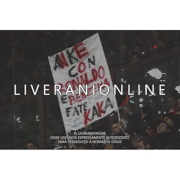 Milan - Real Madrid Campions League 03/11/2009 nella foto striscioni dei tifosi del milan per kaka\' ©Luzzani/Agenzia Aldo Liverani Sas