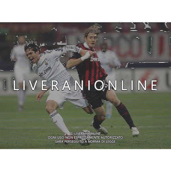 Milan - Real Madrid Campions League 03/11/2009 nella foto ricardo kaka\' e ambrosini massimo ©Luzzani/Agenzia Aldo Liverani Sas