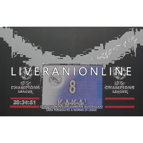 Milan - Real Madrid Campions League 03/11/2009 nella foto tabellone luminoso ©Luzzani/Agenzia Aldo Liverani Sas