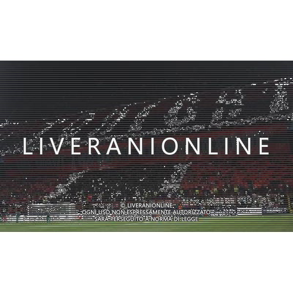 Milan - Real Madrid Campions League 03/11/2009 nella foto coreografia e striscioni dei tifosi del milan ©Luzzani/Agenzia Aldo Liverani Sas