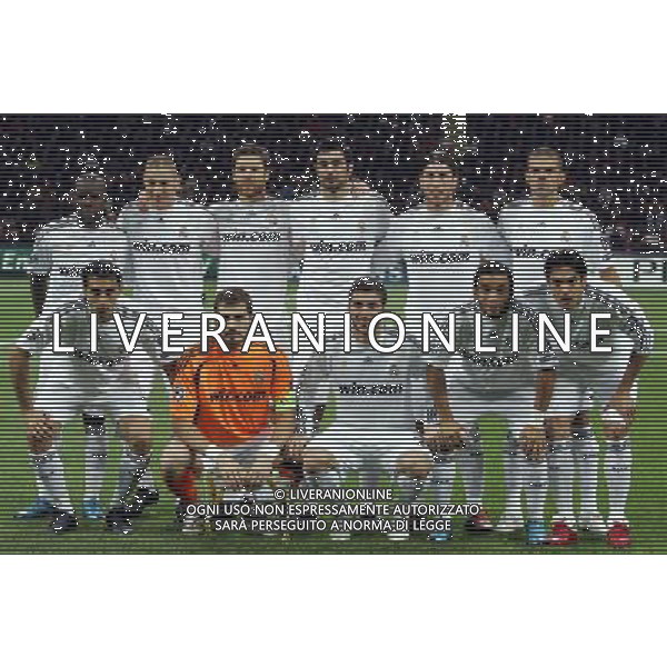 Milan - Real Madrid Campions League 03/11/2009 nella foto la formazione real madrid ©Luzzani/Agenzia Aldo Liverani Sas