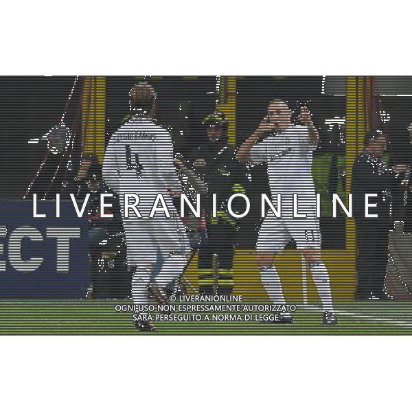 Champions League 2009/2010 Gruppo C Milano - 03.11.2009 AC Milan-Real Madrid CF Nella Foto:BENZEMA ESULTA /Ph.Vitez-Ag. Aldo Liverani