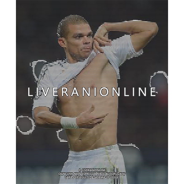 Champions League 2009/2010 Gruppo C Milano - 03.11.2009 AC Milan-Real Madrid CF Nella Foto:PEPE INDICA CHE NON ERA MANO /Ph.Vitez-Ag. Aldo Liverani