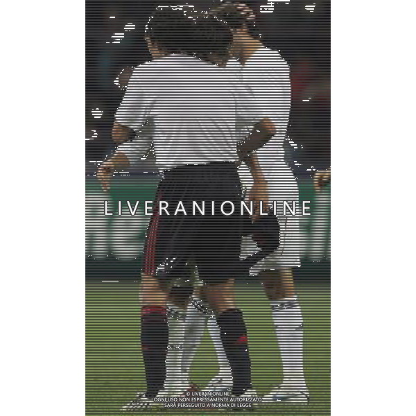 Milan - Real Madrid Champions League 03/11/2009 nella foto abbraccio tra ricardo kaka\' e nesta alessandro a fine gara ©Luzzani/Agenzia Aldo Liverani Sas