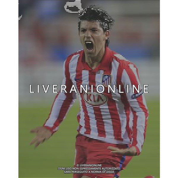 Atletico de Madrid-Chelsea Aguero celebra gol Photo: Acero/Cebolla/ ALFAQUI - Ag. Aldo Liverani sas ITALY ONLY PARTITA CHAMPIONS LEAGUE: ATLETICO MADRID vs CHELSEA