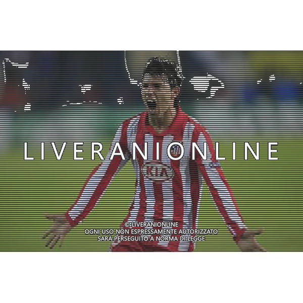 Atletico de Madrid-Chelsea Aguero celebra gol Photo: Acero/Cebolla/ ALFAQUI - Ag. Aldo Liverani sas ITALY ONLY PARTITA CHAMPIONS LEAGUE: ATLETICO MADRID vs CHELSEA