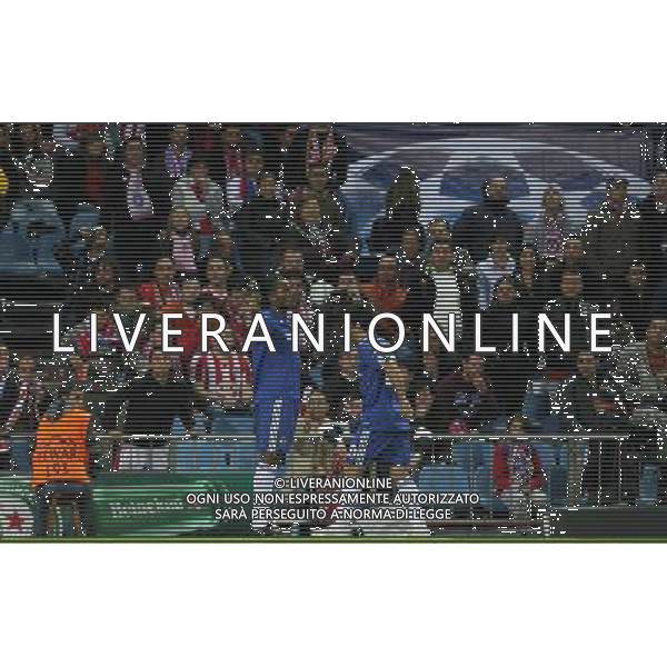 Atletico de Madrid-Chelsea Los jugadores del Chelsea celebran el segundo gol Photo: Acero/Cebolla/ ALFAQUI - Ag. Aldo Liverani sas ITALY ONLY PARTITA CHAMPIONS LEAGUE: ATLETICO MADRID vs CHELSEA