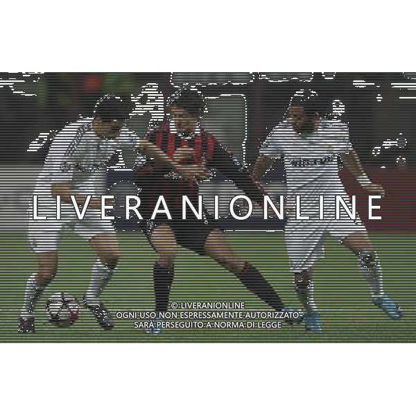 Milano 03-11-2009 Champions League 2009/10 Milan-Real Madrid 1:1 nella foto pato, alvaro arbeloa e marcelo ph marco luzzani/ag ldo liverani s.a.s.