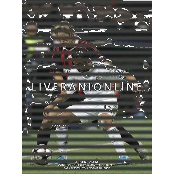 Milano 03-11-2009 Champions League 2009/10 Milan-Real Madrid 1:1 nella foto marcelo e massimo ambrosini ph marco luzzani/ag ldo liverani s.a.s.