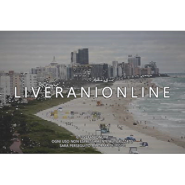 General view of the skyline of Miami Beach and the beach on South Beach, Miami Beach, America /Agenzia Aldo Liverani Sas - ITALY ONLY -