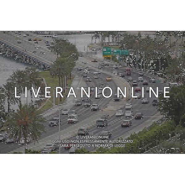 Traffic on the road on the South Beach causeway of Miami Beach, America /Agenzia Aldo Liverani Sas - ITALY ONLY -